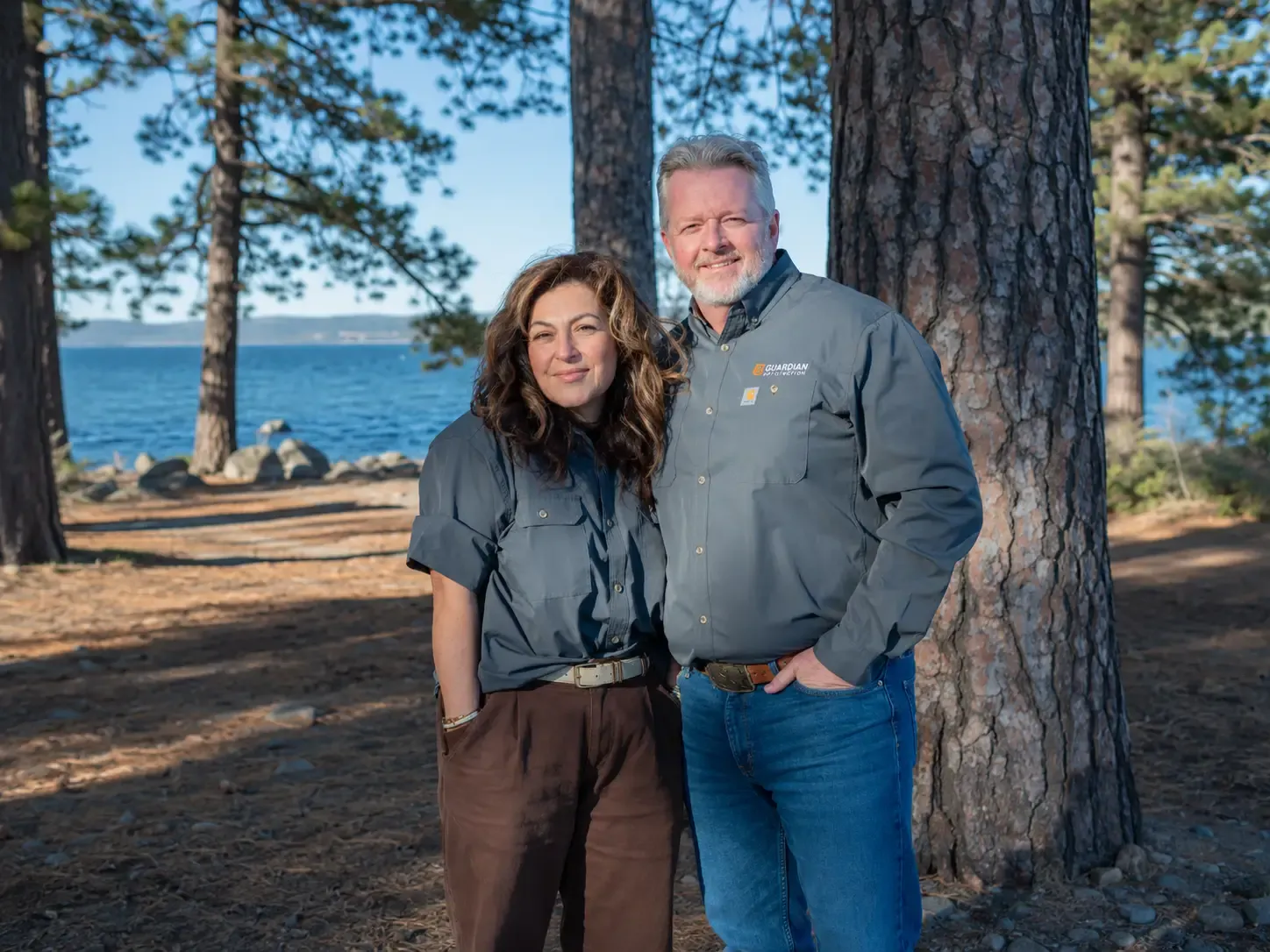 Nathan Camp, founder of Guardian Septic Services, with his wife